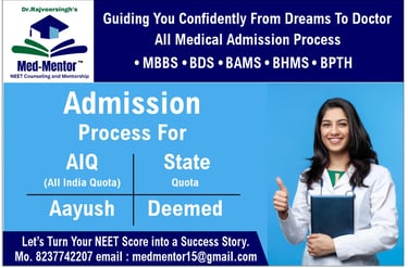 All Medical Admission Process Guidance for MBBS BDS BAMS BHMS and other medical courses.