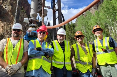 The Avivid team on the Nelson Tunnel site in CO.