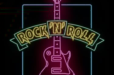 Rock'N'Roll guitar neon sign