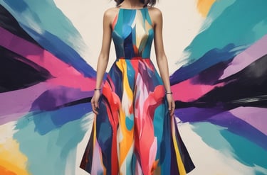 A clean, bright photo of a minimalist clothing rack featuring soft pastel blouses.