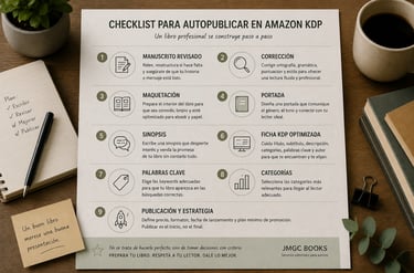 Checklist para preparar un libro antes de publicarlo en Amazon KDP