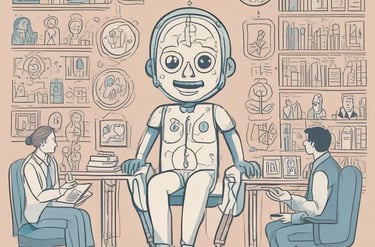 A student reviewing psychology materials on a laptop in a bright room.