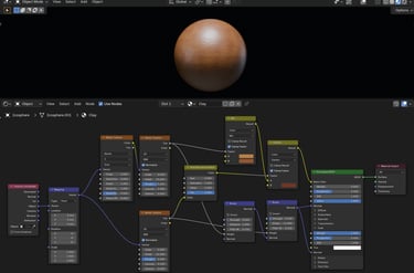 3D Blender Clay Pot Texture