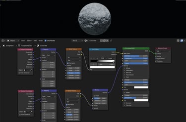 3D Blender Concrete Texture