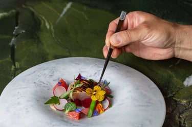 plat culinaire, restaurant Racine à Reims, 2 étoiles au Michelin 