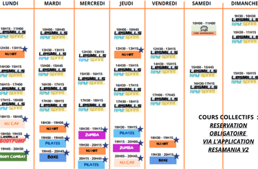 NJ FIT planning cours collectifs creil
