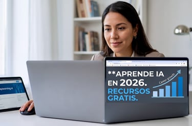 Una profesional aprendiendo inteligencia artificial en el 2026