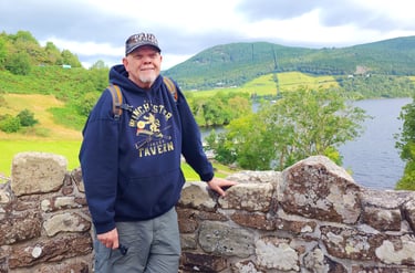 The Pirate in Urquhart Castle at Loch Ness in Scotland
