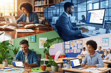Diverse users, including students and professionals, use LightPDF in various environments.