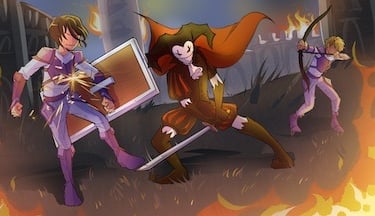 ClownPierce fighting two other players