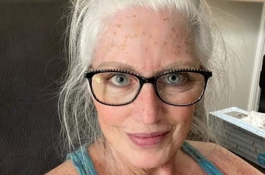Lady social media profile face
