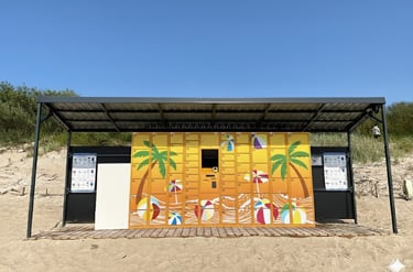 Consigna de equipaje en la playa