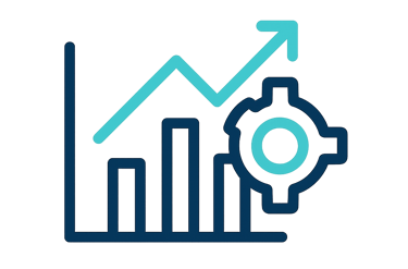 Ícone de avaliação real de performance de chiller.