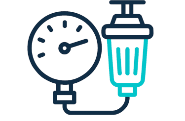 Ícone de calibrações e limpezas técnicas de chillers e trocadores.