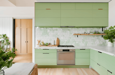 Light Green Kitchen Cabinet
