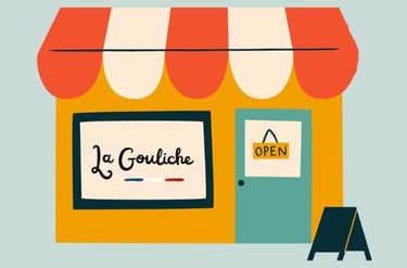 dessin représentant une boutique La Gouliche