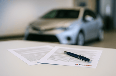 Formulaires et justificatifs pour démarche de carte grise ExelAutos prêts pour le dépôt au garage