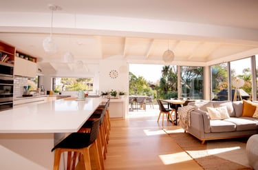open plan living - renovated home