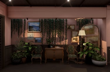 Sophisticated villa living room Desert Leaf Al Barari Dubai