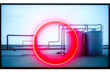 Sensor and control valve placed on machinery