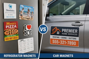 Comparison of refrigerator magnets and car magnets 