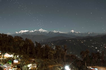 night view of Mt Kanchenjunga