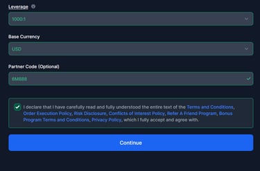 XM Partner Code Cashback