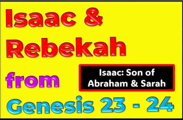Isaac & Rebekah - Genesis 23 to 24  - re-told by Debbie Dunn
