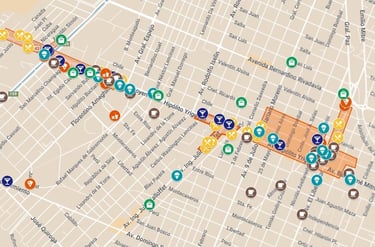 Mapa gastronomico de San Rafael