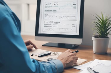a man riding a skateboard down a street next to tall buildings