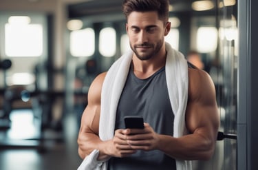 Client messaging with his personal trainer trainer 