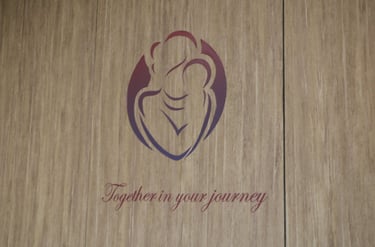 a wooden paneled wall with a sign for a women clinic