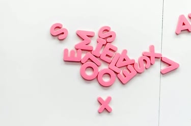 Magnetic letters illustrating concentration and memory — exam hypnotherapy Geneva