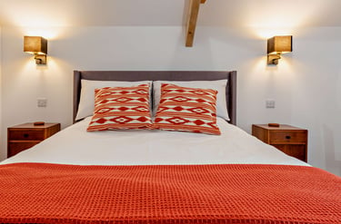 The beds in our holiday cottages in Carmarthenshire, including the king size bed in the main bedroom, have natural fillings.