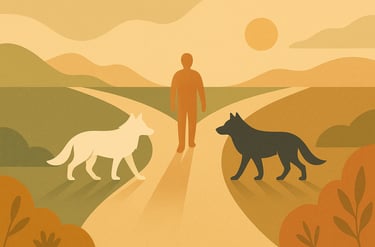 Imagen con acciones prácticas para alimentar al lobo blanco y entender al lobo negro.