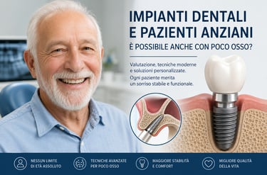 Impianti dentali negli anziani con ridotta densità ossea  Studio Dentistico Dott. Pierluca Vivaldini