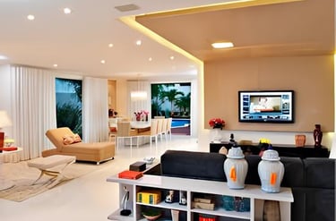 Vista da sala de estar 