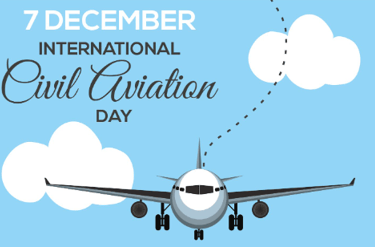 a plane with a plane flying over it and the words,'international civil civil