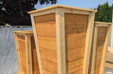 Cedar planter boxes