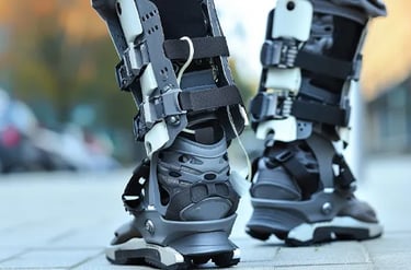 a person wearing a pair of knee - high boots and a pair of knee -