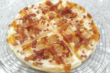 Waffle de grão-de-bico (salgado)