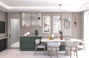 Konut M Antalya mutfak ve yemek alanı iç mimari tasarımı-La Féra Interior Design
