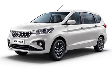 SUV Ertiga 7 seater car available for family drop taxi booking