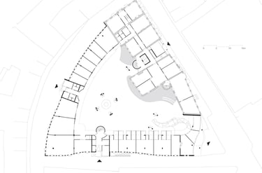 Planta do térreo da prefeitura de Zutphen