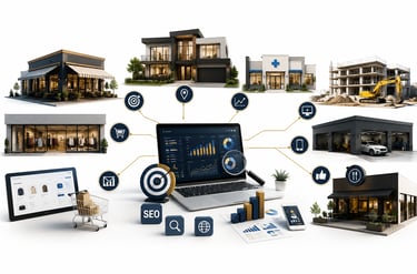 Businesses from different industries growing through digital marketing services