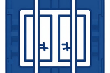 Generate in the same colour a shipping container iconn