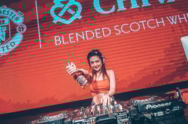 Party DJ in a Chivas Party in Phnom Penh Cambodia