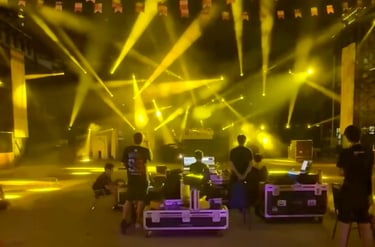 The Lighting programmer takes its creative vision & translates into sequences using lighting console