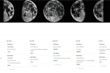 moon cycles