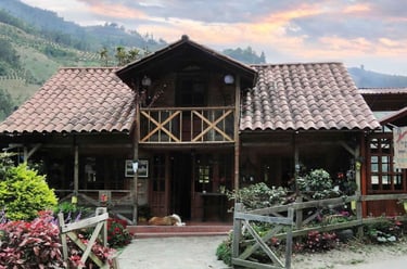 restaurante rural y hospedaje en las montañas, ubicado en Cajamarca Colombia